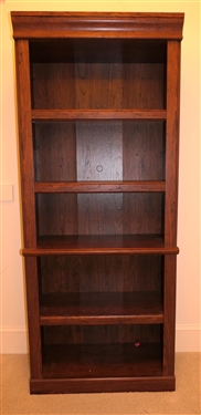 Oak Finish 5 Shelf Book Case - Adjustable Shelves - Measures 72" Tall 29 1/2" by 13" 
