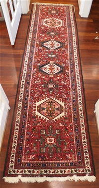 Fine Hand Woven Perisan Runner - Measures 99" by 33"