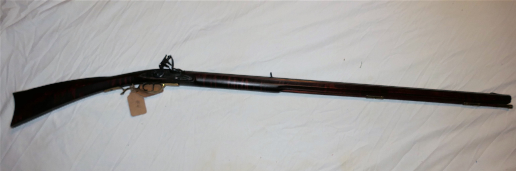 Hatfield .50 Caliber Black Powder Long Rifle - Beautiful Flame Mahogany Wood Stock