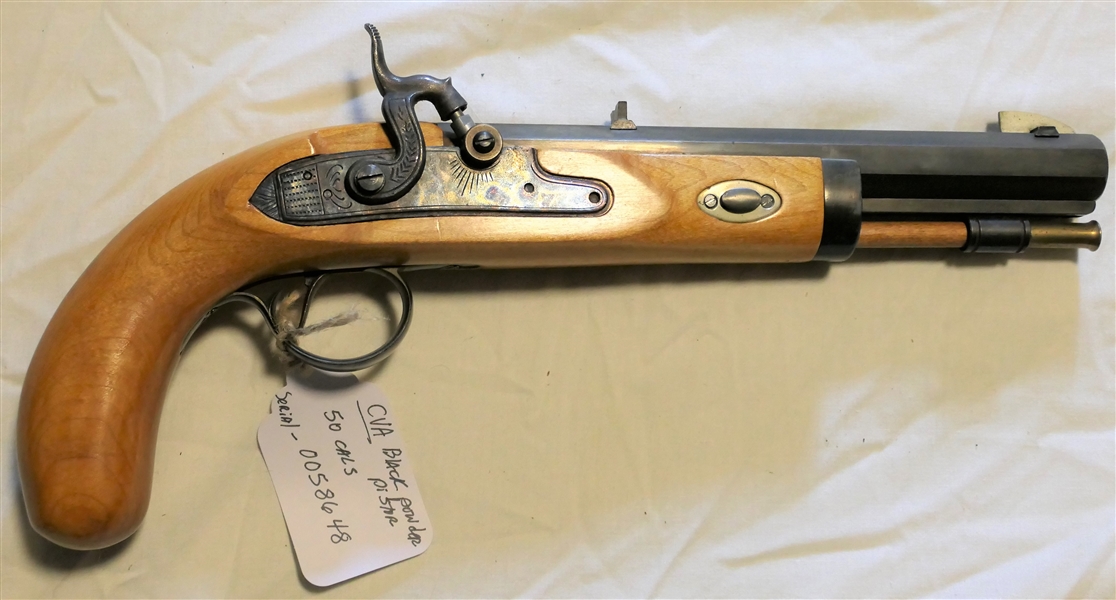 Connecticut Valley Arms, Inc. .50 Caliber Black Powder Pistol - Missing Screw on One Side - See Photo