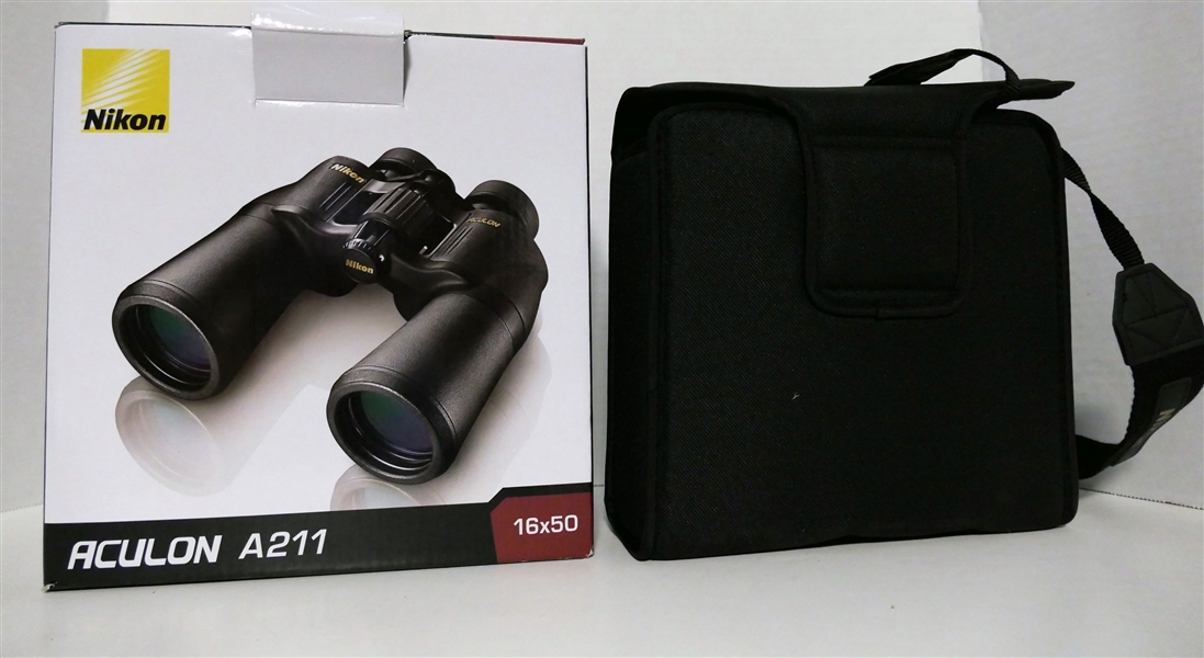 Nikon Aculon A211 16x50 Binoculars with Case and Original Box