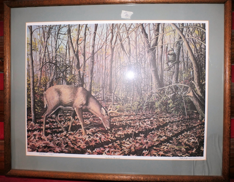 "Archers Moment" Artist Signed and Numbered Print 43/300 by Bob Anderson 1987 -Framed and Matted - Frame Measures 23" by 29"