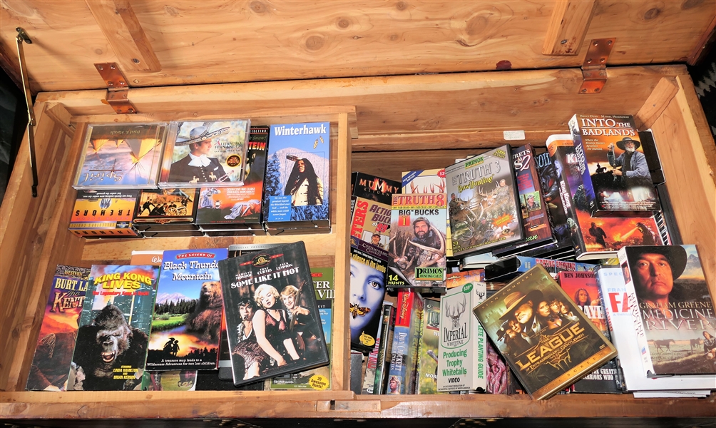 Collection of Movies - VHS and DVD - including Disney, Hunting, "The Silence of The Lambs" " Davy Crockett" "King Kong Lives" "Some Like It Hot" and More