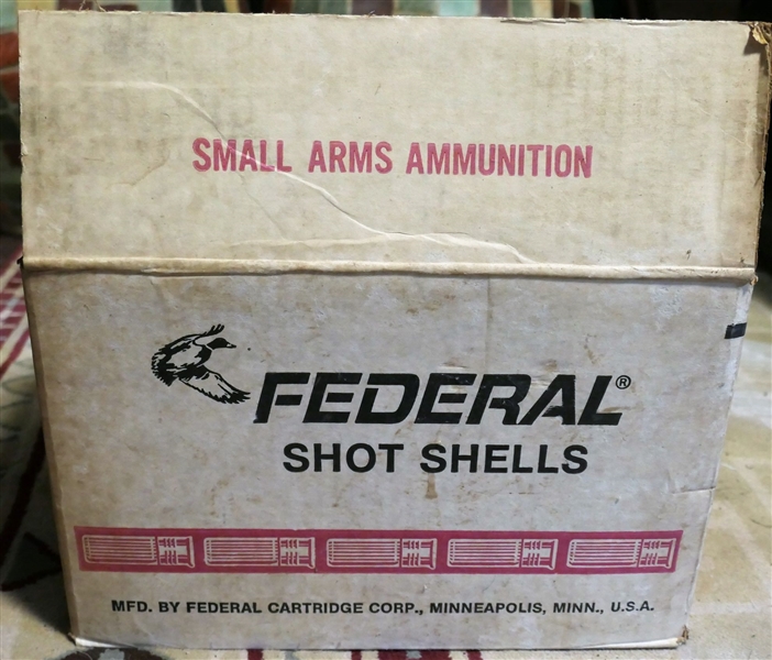 Unopened Case of 20 Boxes of Federal Shot Shells 12 Gauge 1 Ounce 8 Shot