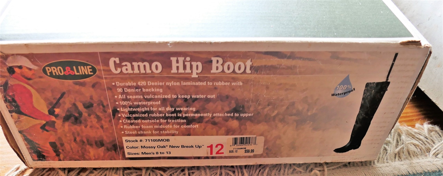 Proline Camo Hip Boots - Size 12 in Original Box