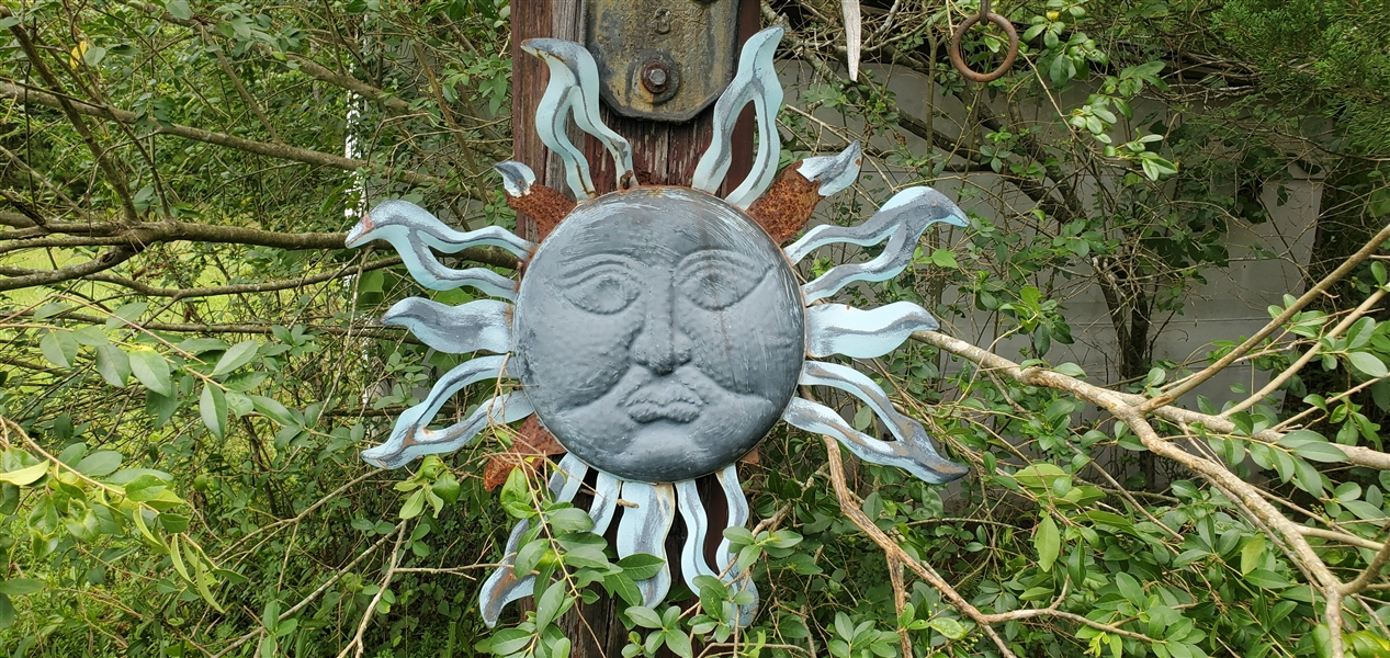 Metal Sun Yard Art