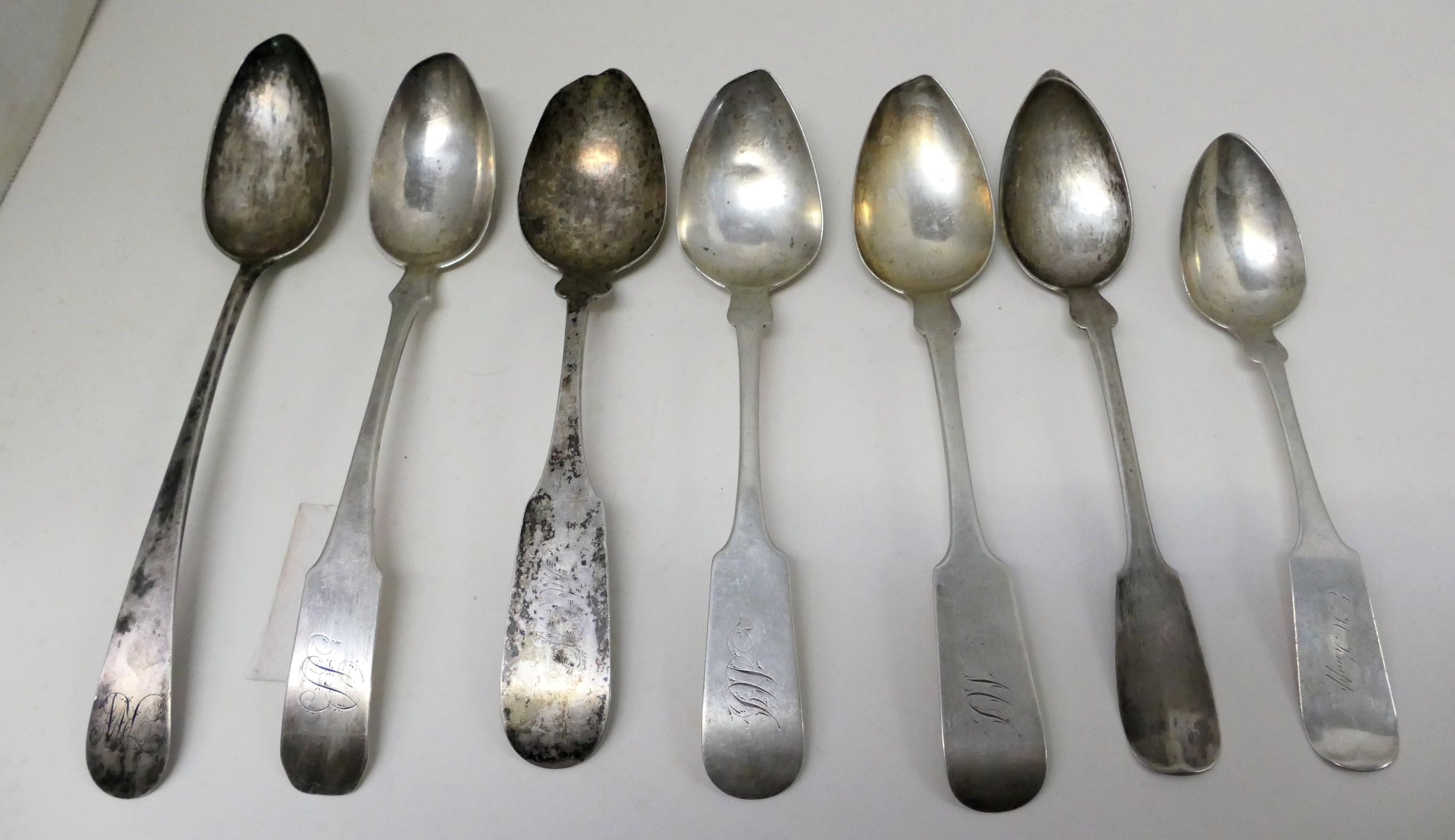 Lot Detail - 6 Coin Silver Spoons and 1 800 Silver Spoon- Coin