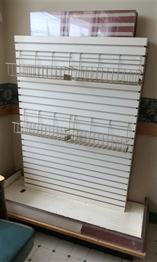 Store Display Rack with Metal Baskets - Measures 55" tall 48" by 19" 