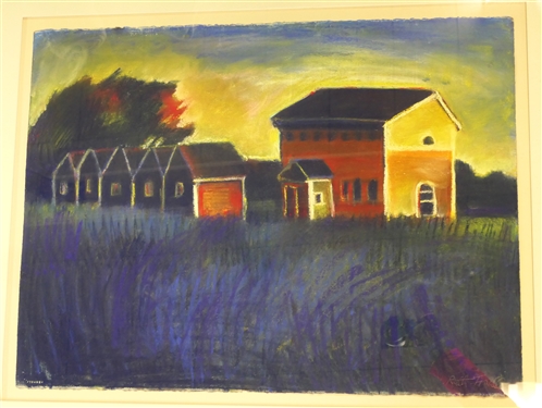 Ruth Franklin Oil Pastel - Framed and Matted - Signed in Lower Right Corner in Pencil - Frame Measures 33 by 41