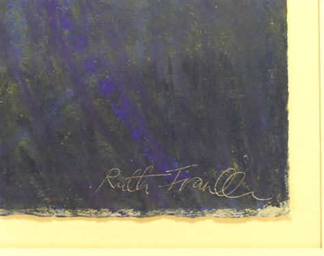 Ruth Franklin Oil Pastel - Framed and Matted - Signed in Lower Right Corner in Pencil - Frame Measures 33 by 41