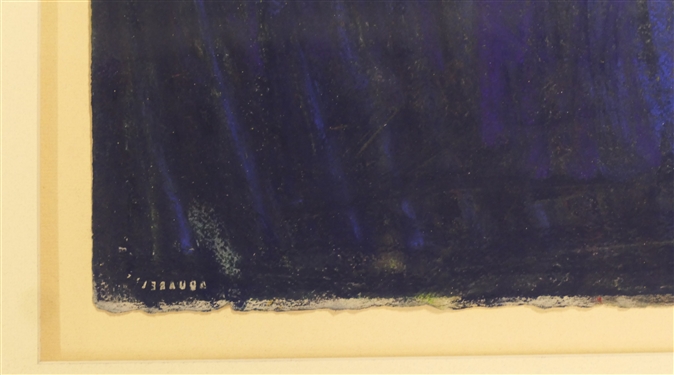 Ruth Franklin Oil Pastel - Framed and Matted - Signed in Lower Right Corner in Pencil - Frame Measures 33 by 41