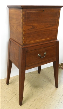 The Old Salem Collection By Bob Timberlake for Lexington Furniture - Walnut Sugar Chest - Dovetailed Case - Dovetailed Drawer - Oak Secondary Wood - String Inlay on Front, Sides, and drawer Front...