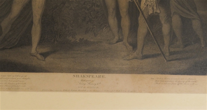 Shakespeare - First Part of King Henry the Sixth Steel Engraving - Engraved by J. Cgborne - Originally Painted by J. Beydell - Framed and Matted - Frame Measures 26 1/4 By 31 1/2 