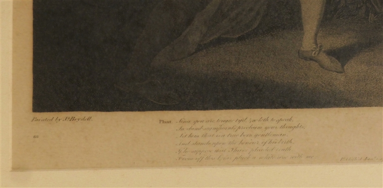 Shakespeare - First Part of King Henry the Sixth Steel Engraving - Engraved by J. Cgborne - Originally Painted by J. Beydell - Framed and Matted - Frame Measures 26 1/4 By 31 1/2 