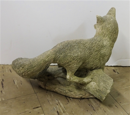 Concrete Fox Statue - Garden Art - Statue Measures 11 tall 15 Across