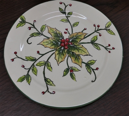 8 - Holly Cereal Bowls and 1 8 Holly Plate