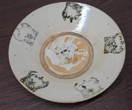 2 Chinese Ming Dynasty Swatow Export Plates / Bowls -Measuring 9 3/4 and 9 1/2 Across