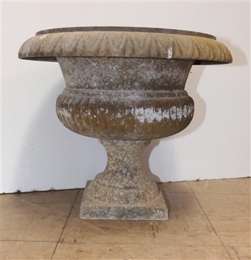 Cast Aluminum Garden Urn - Measures 11 Tall 13 Across