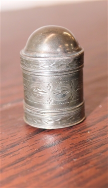 Hallmarked Sterling Silver Nutmeg Grinder and Tea Strainer 
