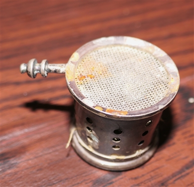 Hallmarked Sterling Silver Nutmeg Grinder and Tea Strainer 