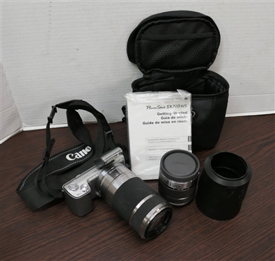 Sony NEX - 5N HD Digital Camera - 16.1 MP with 2 Interchangeable Lenses and Carrying Case  - No Charger 