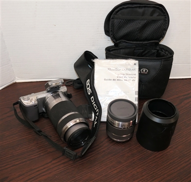 Sony NEX - 5N HD Digital Camera - 16.1 MP with 2 Interchangeable Lenses and Carrying Case  - No Charger 
