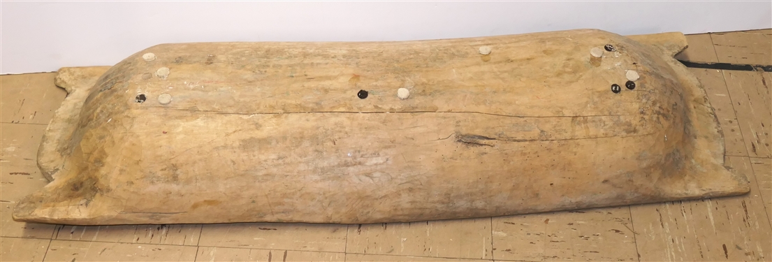 Very Large Hand Hewn Dough Tray - Made From Single Log - Tray Measures 46 by 14 1/4