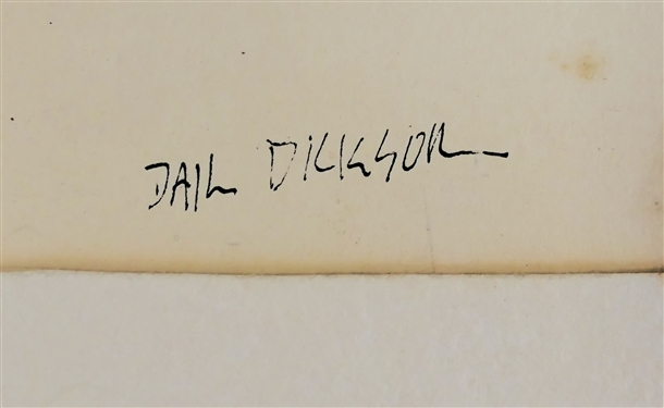 Dail Dickson Original Ink and Watercolor - Signed in Lower Right Corner - Matted - Mat Measures 11 1/2 by 8 1/2 