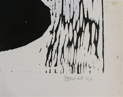 2 - 1960's Wood Block Prints by North Carolina Artist Norbert Irvine - Heads Up Number 3-8 Dated 1966 and Other Unsigned Print - Heads Up Measures 18 3/4 by 15 - Norbert Irvine (1937 - 2015)