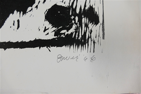 2 1960's Wood Block Prints by North Carolina Artist Norbert Irvine - Moon Up Number 2-8 Artist Signed and Dated 1966 and Unsigned Wood Block - Signed Art Measures 17 1/2 by 15 - Norbert Irvine...
