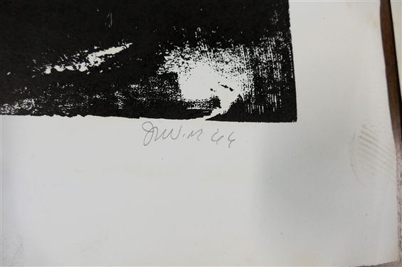2 - 1960's Wood Block Prints by North Carolina Artist Norbert Irvine (1937 - 2015) - Trio Number 6 -11 Dated 1966 and Other Unsigned Wood Block Print - Signed Print Measures 17 1/2 By 15 1/2