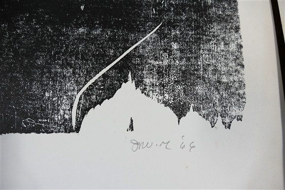 2 - 1960's Wood Block Prints by North Carolina Artist Norbert Irvine (1937 - 2015) - Stones & Rock Number 5-8 Artist Signed and Dated 1966 and Unsigned Woodblock - Signed Art Measures 17 1/2 by...