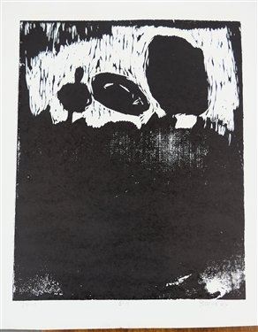2 - 1960's Wood Block Prints by North Carolina Artist Norbert Irvine (1937 - 2015) - Trio Number 5 -11 Dated 1966 and Other Unsigned Wood Block Print - Signed Print Measures 17 1/2 By 15 1/2