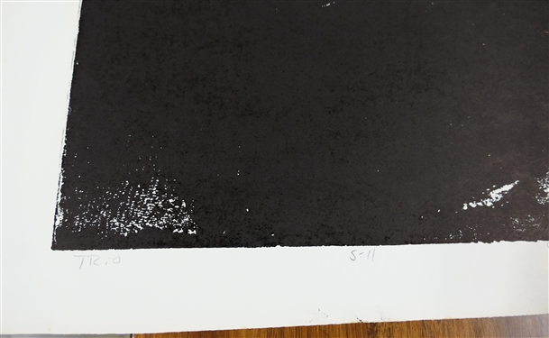 2 - 1960's Wood Block Prints by North Carolina Artist Norbert Irvine (1937 - 2015) - Trio Number 5 -11 Dated 1966 and Other Unsigned Wood Block Print - Signed Print Measures 17 1/2 By 15 1/2