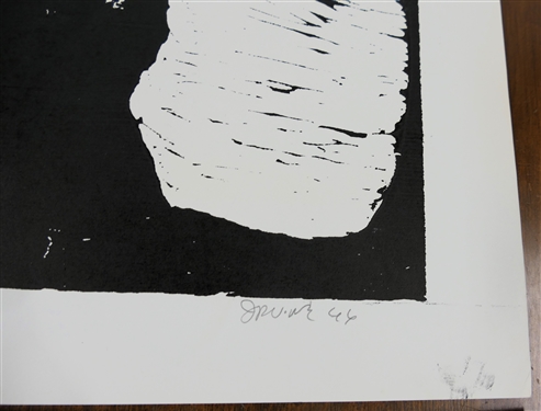 2 - 1960's Wood Block Prints by North Carolina Artist Norbert Irvine (1937 - 2015)  One Alone Number 3-3 Artist Signed and Dated 1966 and Unsigned Dead Up Wood Block - Signed Art Measures 14...