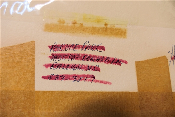 Mixed Media Artwork by Bruce Park - Raleigh, NC Artist - Matted - Mat Measures 20 By 16