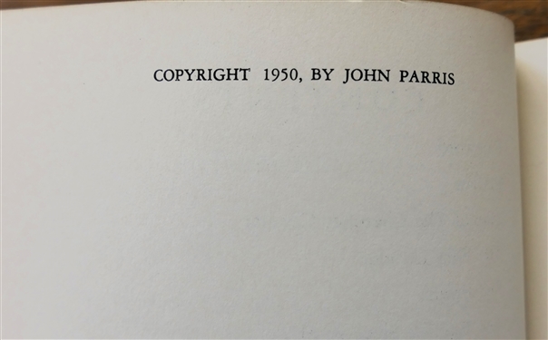 The Cherokee Story by John Parris - Published by The Stephen Press - Asheville, North Carolina - Signed by Author John Parris - Paper Bound Book - Some Writing on Front Cover
