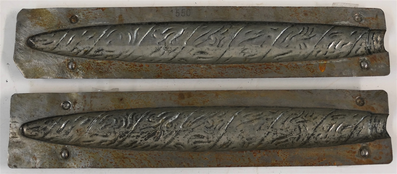 Antique Chocolate Cigar Mold - Number 1550 - Mold Measures 10 1/2" by 2 1/4" 