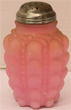 Consolidated Glass Guttate Pink Satin Glass Sugar Shaker with Lid - Shaker Measures 5 3 Tall