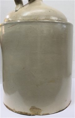 5 Gallon Stone Jug with Blue 5 - Chip on Bottom Edge 