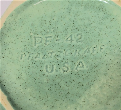 2 USA Vases - Light Green Pfaltzgraff - PF-42 9 and USA White Urn Shaped C-710 9 1/4 Tall 