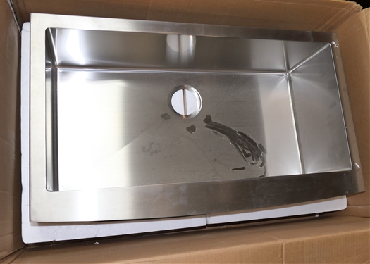 Soleil Collection Apron Front Stainless Steel Sink - Brand New in Original Box - Measures 36 by 20 3/4