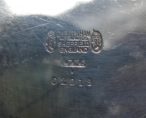 Beautiful Cheltenham and Company Sheffield England Silver Plate Tea Service - 6 Pieces, Warming Stand, and Under Tray - Not Monogrammed -Number 02019-  Tray Measures 29 Handle to Handle 