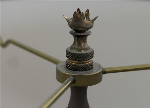Heavy Bamboo Style Brass Floor Lamp with Nice Black Shade -  2 Lights - Antiqued Brass Finish - Lamp Measures 57 1/2 Tall 