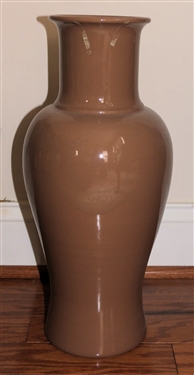 Taupe Ceramic Decorator Vase - 18 Tall 