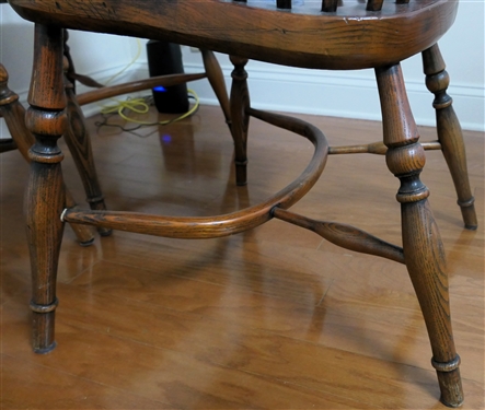 4 Oak Windsor Arm Chairs 