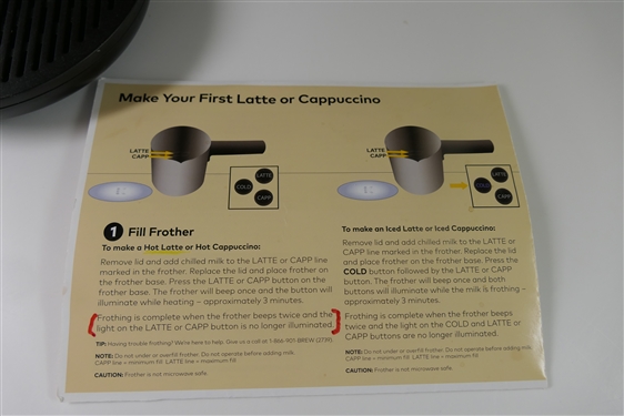 Keurig K-Café Cappuccino / Latte Maker - With Instructions 