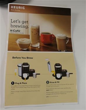 Keurig K-Café Cappuccino / Latte Maker - With Instructions 