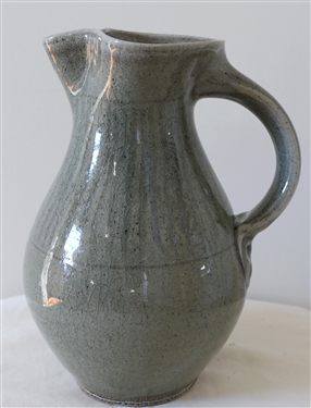 Mark Hewitt North Carolina Art Pottery Pitcher  - Number 105 - Pitcher Measures 9 Tall 