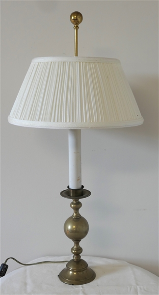 Nice Brass 2 Light Lamp - Made in Italy  - Measures 17" Tall 